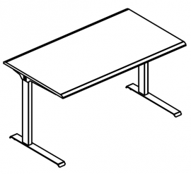 Стол письменный на металлокаркасе МL (2 скоса)