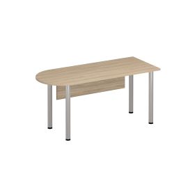 Стол полукруглый на опорах МХ с экраном ДСП