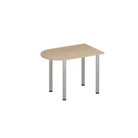 Стол письменный полукруглый на хромированных опорах