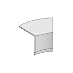 Столешница с заслонкой для ног (45 градусов)