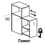 Шкаф персональный Tower (индивидуального пользования) правый с замком