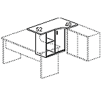 Шкаф-приставка к рабочему месту Karstula, правый (к столу F0143)